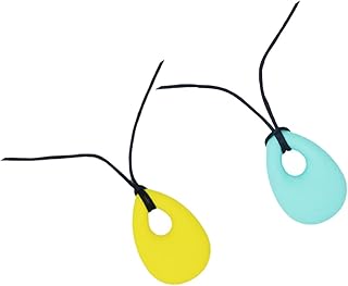 RORPOIR 2 Peças Colar De Dentição De Silicone Colares De Mastigar Para Adultos Sensoriais Colares De Mastigar Para Crianças Sensoriais Meninos Crianças Brinquedos De Mastigar Dente De