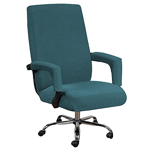 Bestenrose Office Chair Cover Stretch Computer Office High Back Chair Cover with Arm Covers Jacquqard Polyester Washable Slipcovers for Universal Rotating Chair Protectors