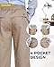 Pembrook Men's Adaptive Pants for Seniors - Elastic Waist with Zipper and Button | Senior Tan Pants