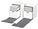 Ultimate Guard Twin Flip'n'Tray 200+, Deck Case for 200 Double-Sleeved TCG Cards +Dice Tray, White/Grey, Independent Magnetic Closure & Microfiber Lining