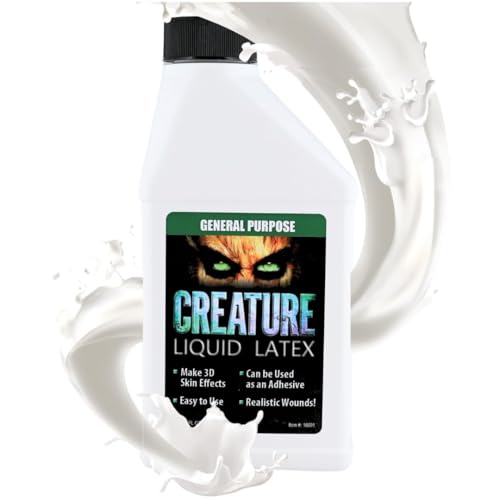 16oz - Clear - Creature Liquid-Latex, General Purpose Professional Special Effects Liquid Latex