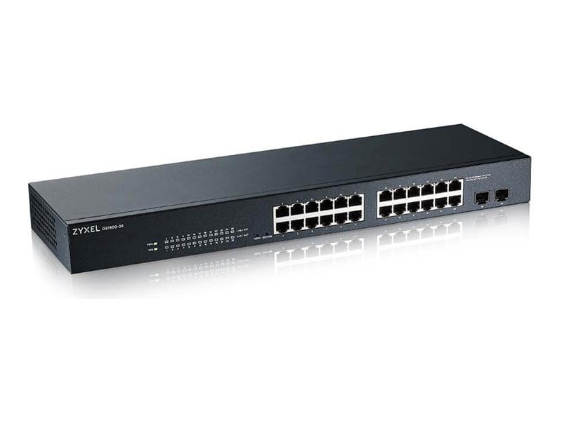 Zyxel Switch di Rete 24 Porte | Switch Gigabit Ethernet Non Gestito | 24 Porte GbE | DIP Commutabile | Senza Ventola | Kit di Montaggio a Parete e su Rack Inclusi Zyxel Switch di Rete 24 Porte | Switch Gigabit Ethernet Non Gestito | 24 Porte GbE | DIP Commutabile | Senza Ventola | Kit di Montaggio a Parete e su Rack Inclusi