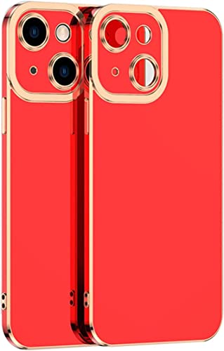 Coque iPhone 13 rouge souple étui de protection antichoc et anti-chute