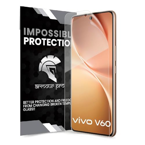 Image of ArmourPro Screen Protector for Vivo V60, Premium Ultra Thin TPU Front Membrane Guard, Bubble-Free, Edge to Edge Coverage, Fingerprint Friendly | Crystal Clear, 1 Pack