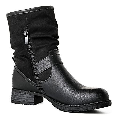 GLOBALWIN Women's Black Booties Comfortable Fashion Ankle Boots For Women Low Heel Size 6M - image 3