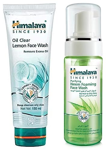 Image of Himalaya Herbals Purifying Neem Foaming Face Wash, 150ml & Oil Clear Lemon Face Wash, 150ml Combo