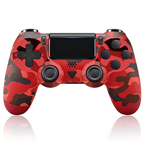 PYMENA PS4 Controller Red Camo, PS4 Controller Wireless, Controller PS4