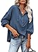 PLOKNRD Herbst Langarm Henley Shirt für Damen Leichtgewicht mit Kordelzug 52-54 (Marineblau,2XL MI 4 günstig Kaufen-PLOKNRD Herbst Langarm Henley Shirt für Damen Leichtgewicht mit Kordelzug 52-54 (Marineblau,2XL