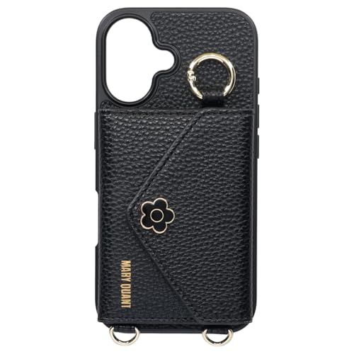 MARY QUANT �}���[�N�����g iPhone 17 �p �P�[�X �X�}�z�V�����_�[ POCKET SLING CASE ���f�B�[�X �u���b�N ��