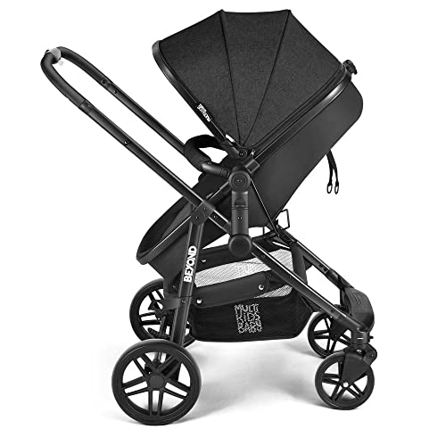 Carrinho Passeio Beyond 2 em 1 Assento Moises 0-15kg Preto Multikids Baby - BB428