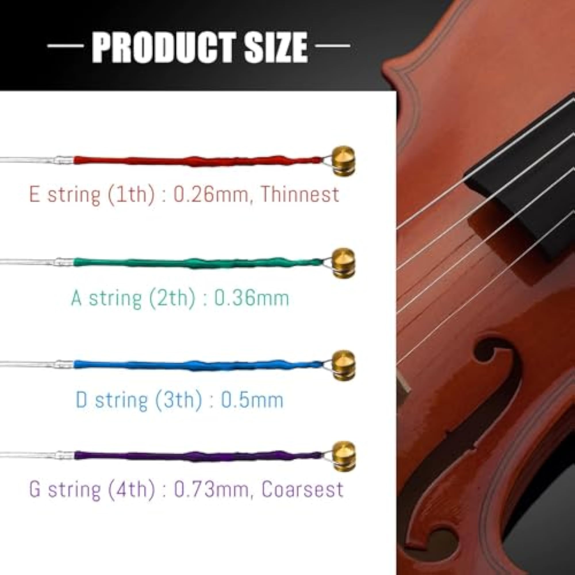 Violin String Set E/A/D/G Replacement