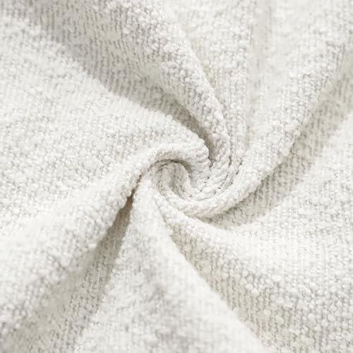 Artscope Pack of 2 Textured Boucle Cushion Covers Square Pillow Cases Cozy Soft Decorative Couch Pillow Covers for Chair Sofa Bedroom Living Room Home Decor 45x45cm, Ivory White - Cosy Home Interiors Artscope Pack of 2 Textured Boucle Cushion Covers Square Pillow Cases Cozy Soft Decorative Couch Pillow Covers for Chair Sofa Bedroom Living Room Home Decor 45x45cm, Ivory White - Image 3