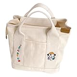 Mom Meal Bag For Travel Parents Canvas With Ample Space Multipurpose Diaper & Meal Easy Carrying Mom Outdoor Activity Accessory