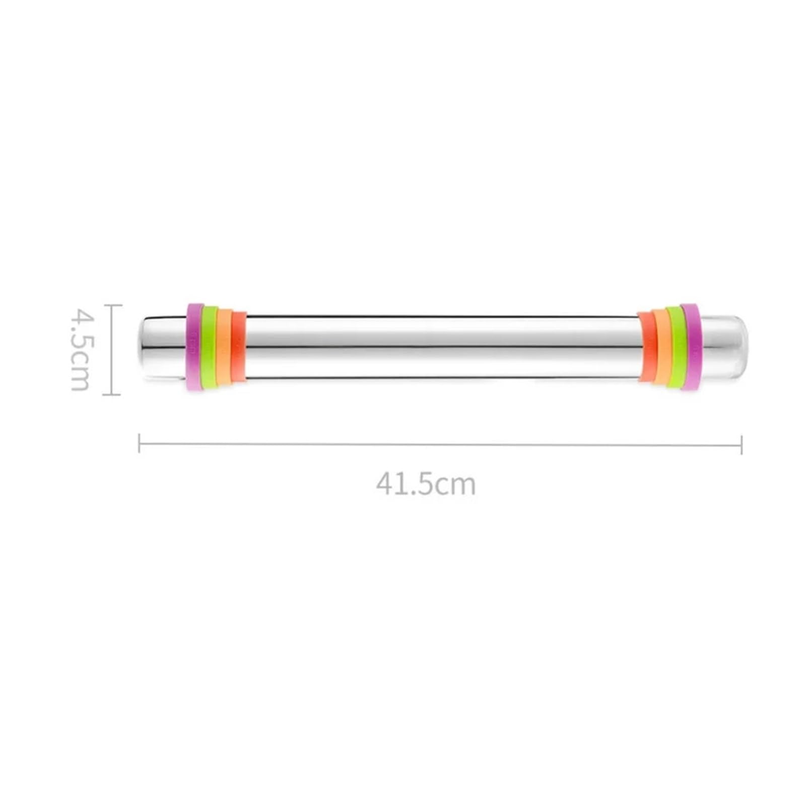 Rodillo de masa ajustable acero inoxidable, 4 anillos espesor