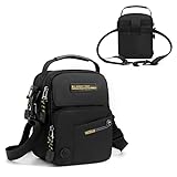 Mini Crossbody Bags for Men Small Oxford Shoulder Messenger Man Purse Handbag for Cell Phone Passport Utility Wallet Black