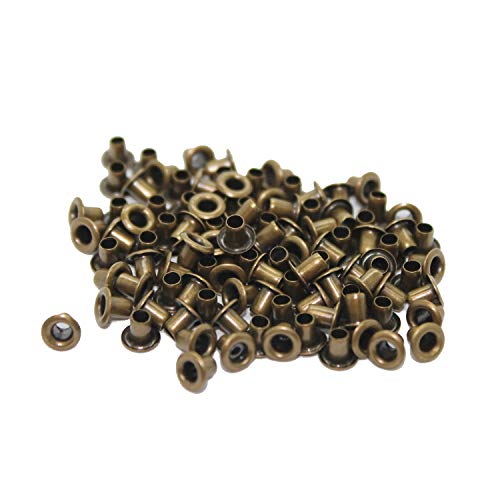 100 x 2mm Oeillets pour Tissu et Cuir Loisirs créatifs - oeillets pour Ajouter Rubans, Laçage et tissu en Art et Couture Projets - Idéal pour Sacs, Scrapbooking, et Vêtements Réparation Cover