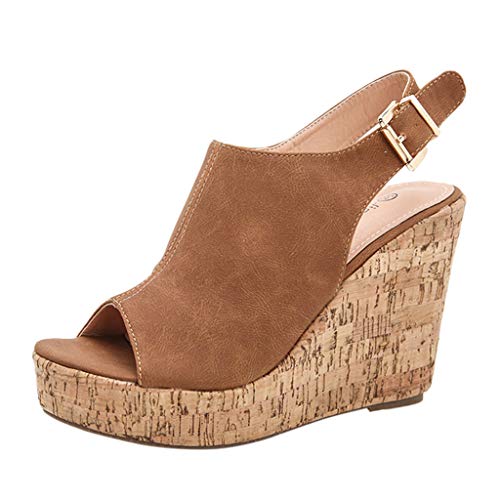 Sandale confort femme en cuir premium avec semelle plateforme et compensée