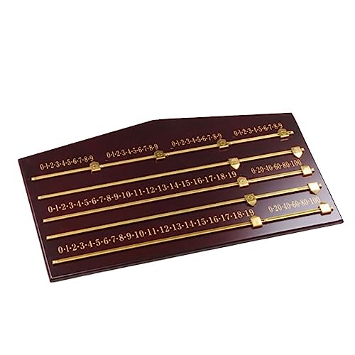 Tablero de marcador para snooker, tablero de madera con deslizadores de latón, rieles y punteros de latón sólido, ideal para amantes del billar miniatura 1