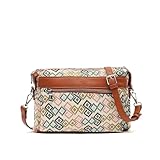 MISAKO Saorla bolso bandolera pequeño con estampado jacquard ED. Mujer - Saorla Beige 19x26x6 cm