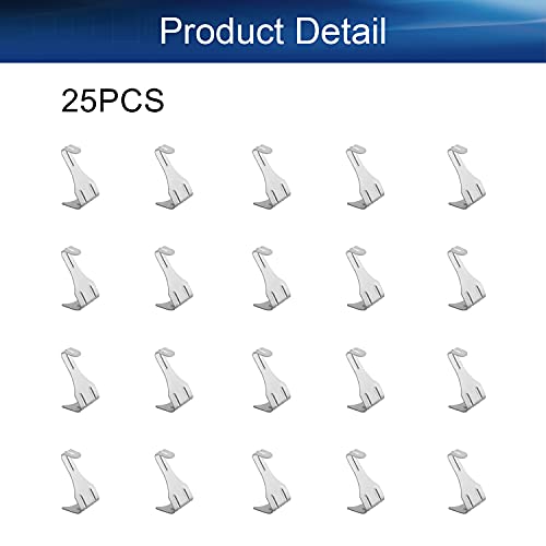Image of 54 x 29mm Solid Moulding Picture Hooks Hangers Rail Hanging Hook Galvanized Finish, for Home Wall Picture Exhibition Art Work Hardware Sliver Tone 25pcs
