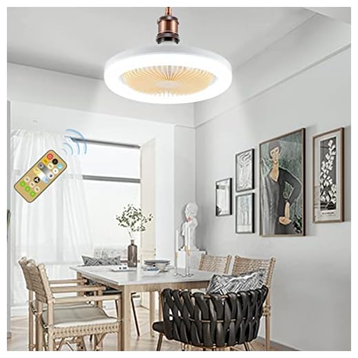 Enclosed Low Profile Ceiling Fan With Lights - 2-in-1 Modern White Dimmable LED Light Kit 3 Wind Speed Electric Ceiling Fan With Remote Control for Bedrooms Kitchen Living Rooms Offices Decor