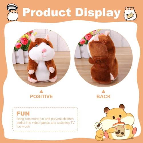 Sprechende Hamster Wiederholt,Sprechender Hamster Spielzeug,Talking Plüschtier Elektronische,Lustige Kinder Stofftiere,Plüsch Hamster,Maus Kinder Stofftier,Record Spielzeug Interaktives für Baby Kids