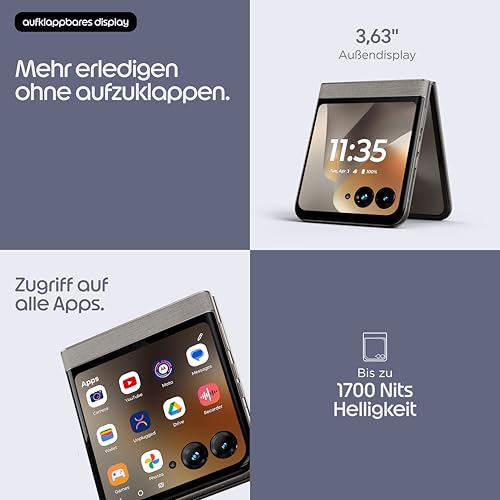 Motorola Razr 70 Smartphone 50-MP-Kamera 8-256 Hematite