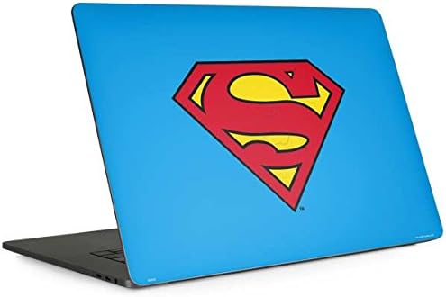 Skinit Decal Laptop Skin Compatible with MacBook Pro 15-inch with Touch Bar (2016-19) - Officially Licensed DC Comics Superman Comic Pattern Logo in Red Design