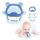 【Materiales seguros y sanos】Mordedor para bebés está hecho de silicona 100% grado alimenticio,La alta calidad apoya el vapor, los rayos ultravioleta, la limpieza a alta temperatura, lo que permite a los niños disfrutar masticando de manera segura.