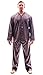 Up2date Fashion Men's Striped Satin Classic PJ set, Style- PJ55MediumGrey