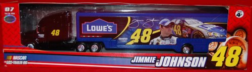 NASCARACTION 2007 Jimmie Johnson #48 Lowes 1/64 Scale Winners Circle Hauler Trailer Rig Truck Semi T