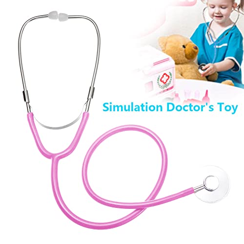 Kinder Stethoskop,Metall Stethoskop Kinder,Funktionsfähiges Doppelkopf Stethoskops Spielzeug,Analoges Metall Stethoskops,Verstärkt Herz und Atemgeräusche,für Medizinische Spielzeug Rosa Tokaneit