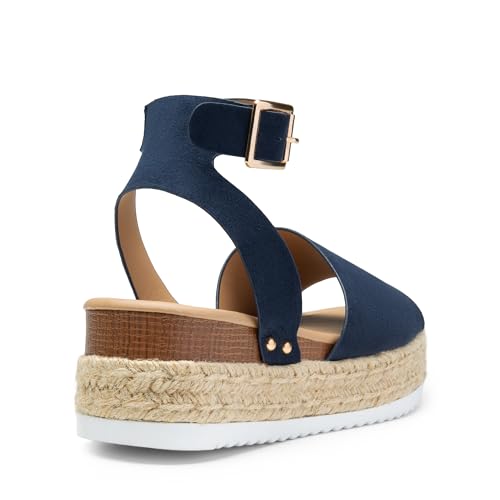 Image of DREAM PAIRS Women's Platform Espadrilles Casual Ankle Strap Wedge Sandals Comfortable Dressy Summer Shoes
