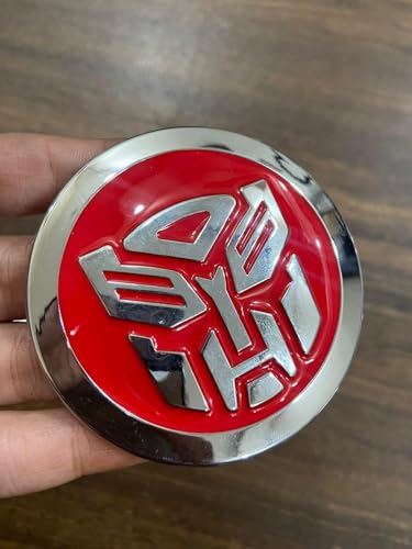 Image of Caroxygen Metal Transformers Decepticon Autobot Emblem Car Motorcycle Badge Decal Sticker (RED)
