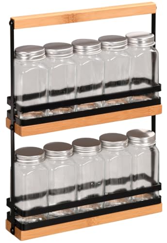 Kesper Gewürzregal 58036 mit 10 leeren Gewürzgläsern/Gewürzständer/Gewürzgalerie