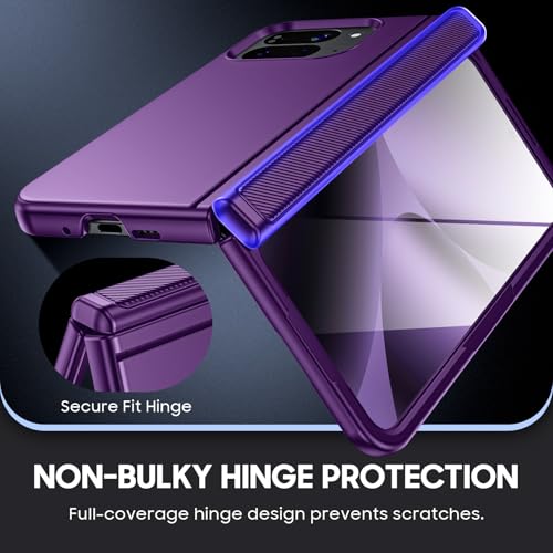 for Google Pixel 10 Pro Fold Case Magnetic Power with [Kickstand][Hinge Protection] Full Body Screen Protector Shockproof Phone Case for Google Pixel 10 Pro Fold (Purple) by GooseBox - Used condition - Image 3
