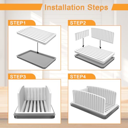 Image of Kiss Core New Upgrade Bread Slicer for Homemade Bread with Adjustable Width | Bread Slicing Guide Foldable and Compact Cutting Guide with Crumb Tray Suitability for Homemade Bread Bagel Cakes