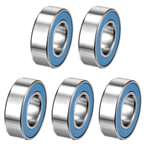 Image of sourcing map 5 Pcs 688-2RS Deep Groove Ball Bearing, 8x16x5mm Double Rubber Sealed and Pre-Lubricated, Chrome Steel Micro Bearings, (ABEC7, Z4 Low Noise)