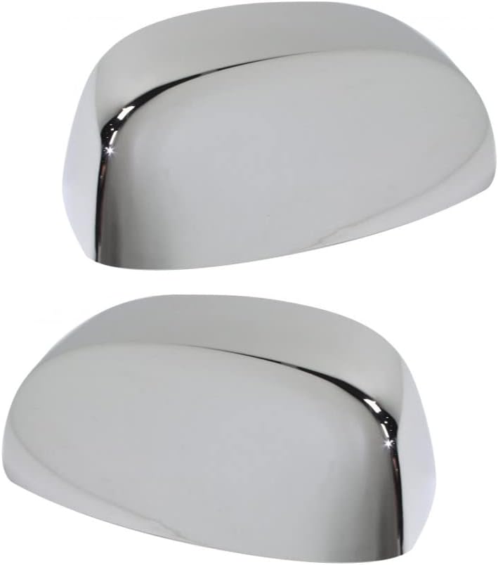 For Cadillac Escalade/Escalade ESV 2007-2014 Door Mirror Cover Driver and Passenger Side | Pair | Chrome | Replacement For 25788160, 25788161