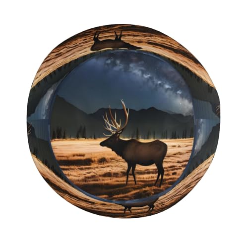 Elk in The Meadow Adult Unisex Sunshade Bucket hat, Non-Shrinking, Lightweight, Breathable, Foldable, Easy to Store Black4