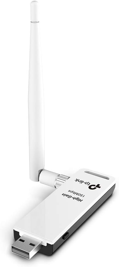 Tp-Link TL-WN722N IEEE 802.11n (Draft) USB - Wi-Fi Adapter. Wireless LITE N Adapter 150M USB HIGH GAIN 1DETACHABLE Antenna WL-AP. 150 Mbps - External