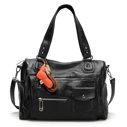 Satchel Bag for Women Leather Tote Bags Trendy Ladies Shoulder Bag Top Handle HandBag Crossbody Bags for Women