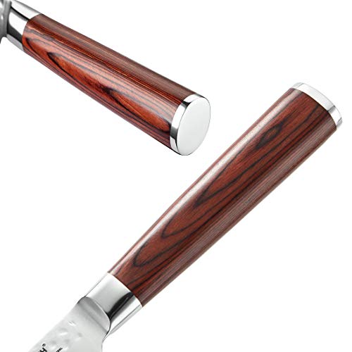 Yarenh Damascus Paring Knife 3.5 inch,High Carbon Japanese Damascus Steel Blade,Sharp Home Kitchen Knives,Pakka wood Handle,Gift Box Packaging,Chef Knife HYZ-Series