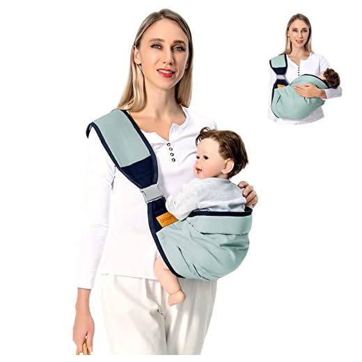 Shiaon Baby Sling Carrier Newborn to Toddler, Adjustable Baby Carrier Sling, Baby Wrap Sling, Baby Hip Seat Carrier for Toddler Sling, Baby Holder Carrier, Nursing Sling, Carrying 7-45 lbs, Green