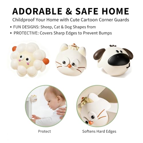 12 Pack Cute Animal Corner Guards - Soft Silicone Edge Protectors for Tables, Desks & Furniture, Durable & Flexible, Perfect for Home and Office, Ideal Housewarming Gift - Image 4