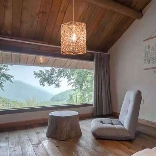 Suspension boho rotan pour illuminer votre table de ferme
