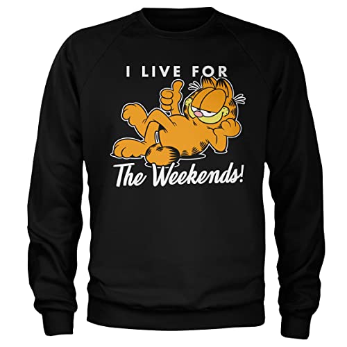 Sweat Garfield Live for The Weekend idéal pour vos moments de détente et week-ends cocooning