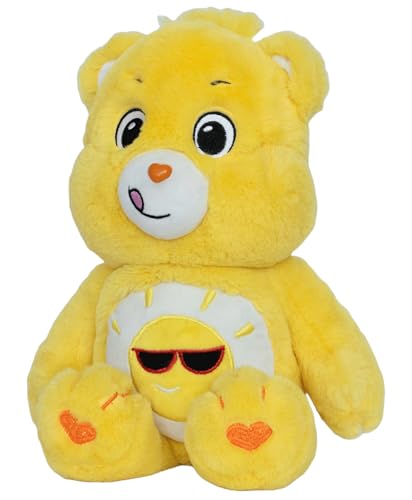 Image of Mirada Care Bears Funshine Bear - Yellow Plushie Perfect Stuffed Animal, Birthday Gift, Super Soft and Cuddly - Good for Girls and Boys, Collectors - 35cm