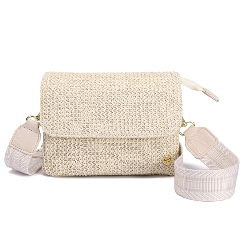 MINICAT Faux Straw Small Summer Purses Women Crossbody Beach Bags for Cruise Travel Gifts Vacation Essentials(Boho White) by MINICAT - Used condition - US$19.66
