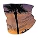 Produktbild Q&SZ Sweatshirt Outdoor Headband Palm Tree Decor Palmtrees Twilight In Tropical Environment Natural Beauty at Sunset Scene Yellow Black Scarf Neck Gaiter Face Bandana Scarf Head Scarf